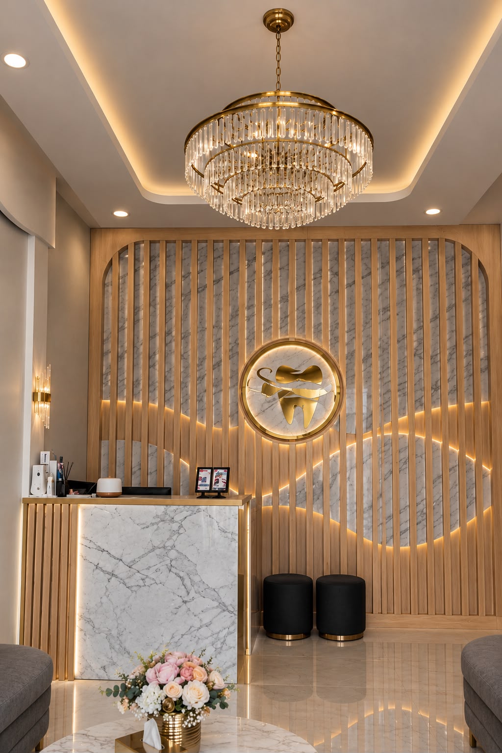 Area Resepsionis Sky Dental Care Jambi